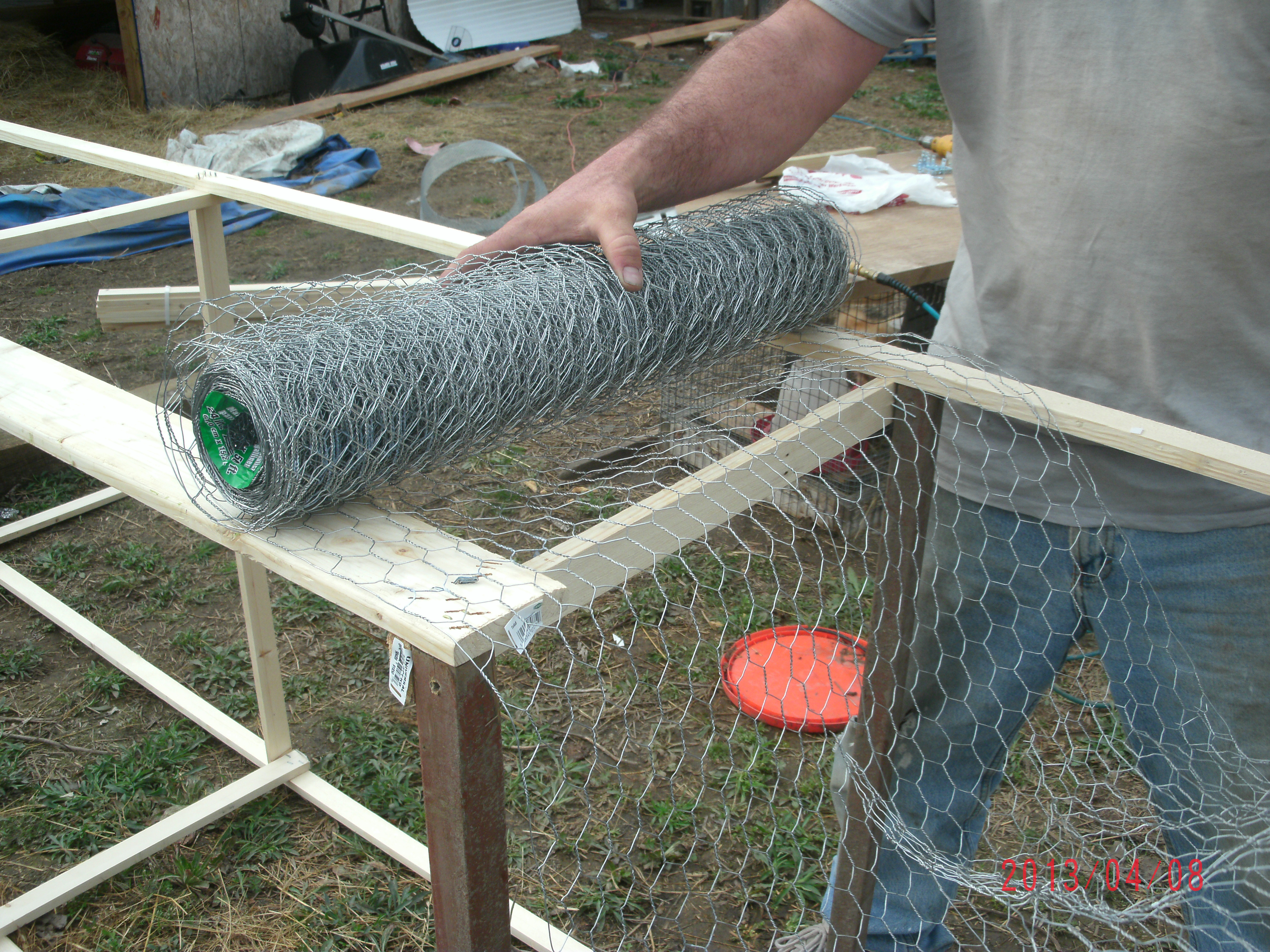 chicken wire installation
