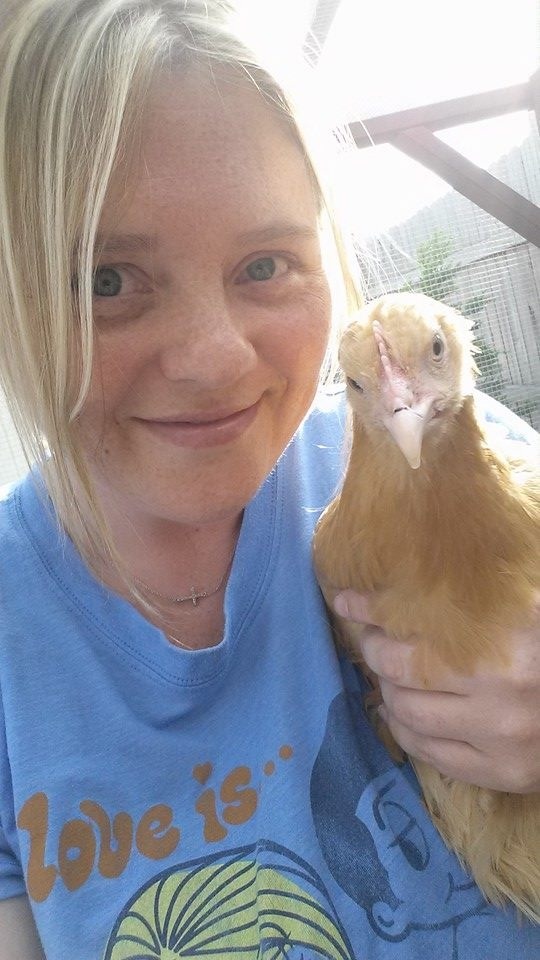 Chickennselfie with auntie j