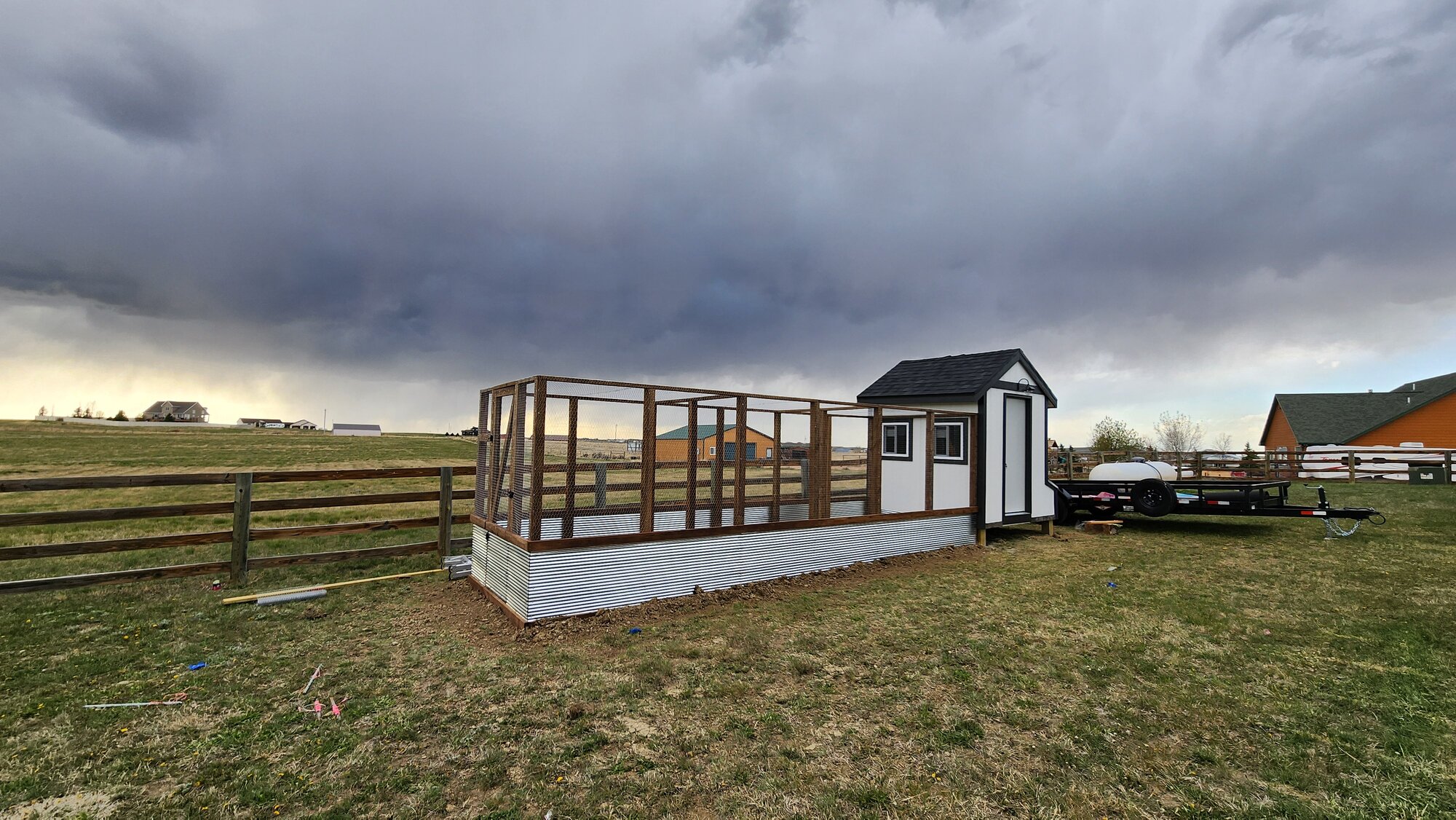 Completed cluck hut