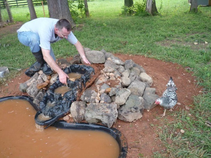 Construction of the pond for the geese