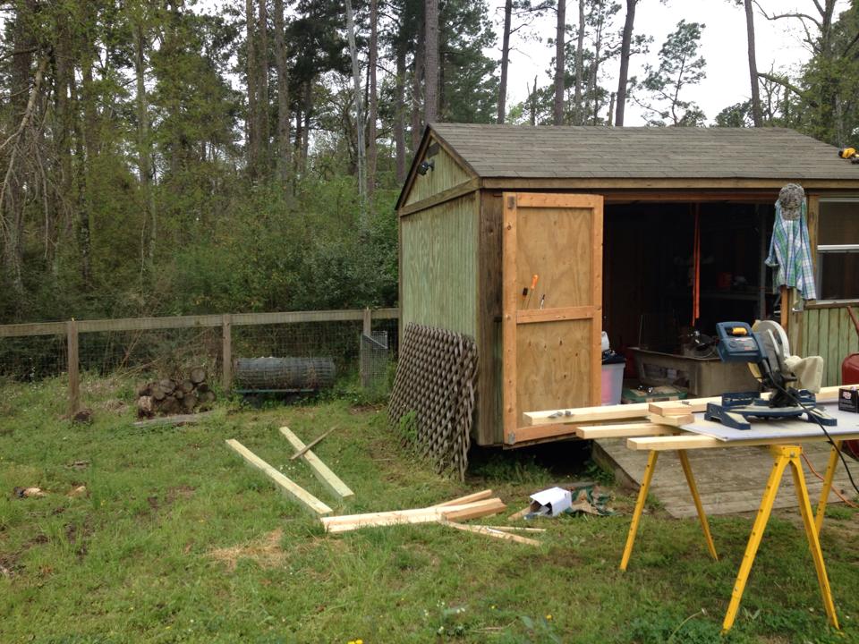 Coop/goat barn in progress