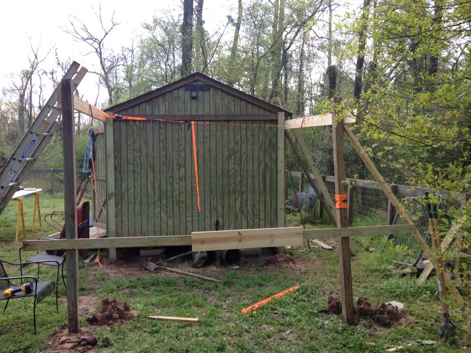 Coop/goat barn in progress