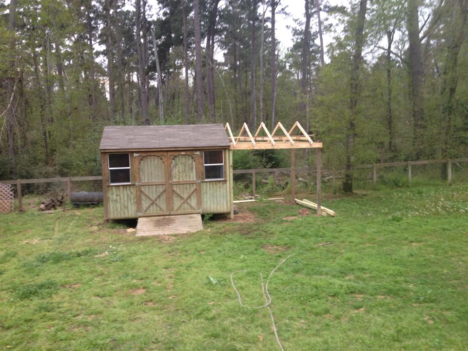 Coop/goat barn in progress