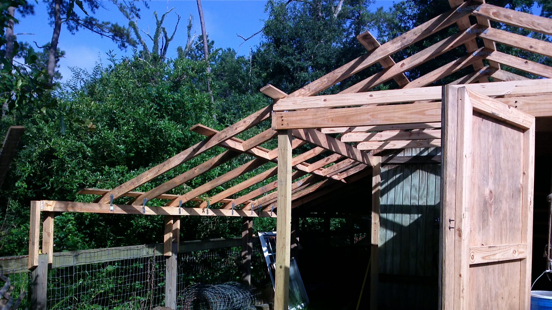Coop/goat barn in progress