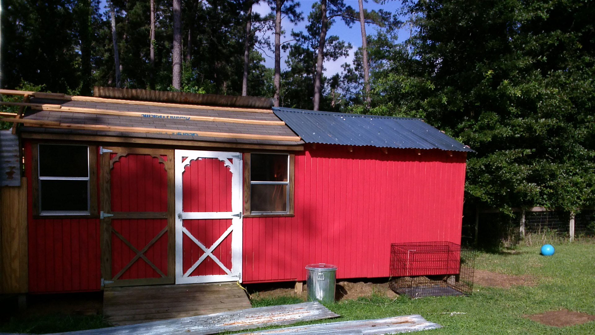 Coop/goat barn in progress