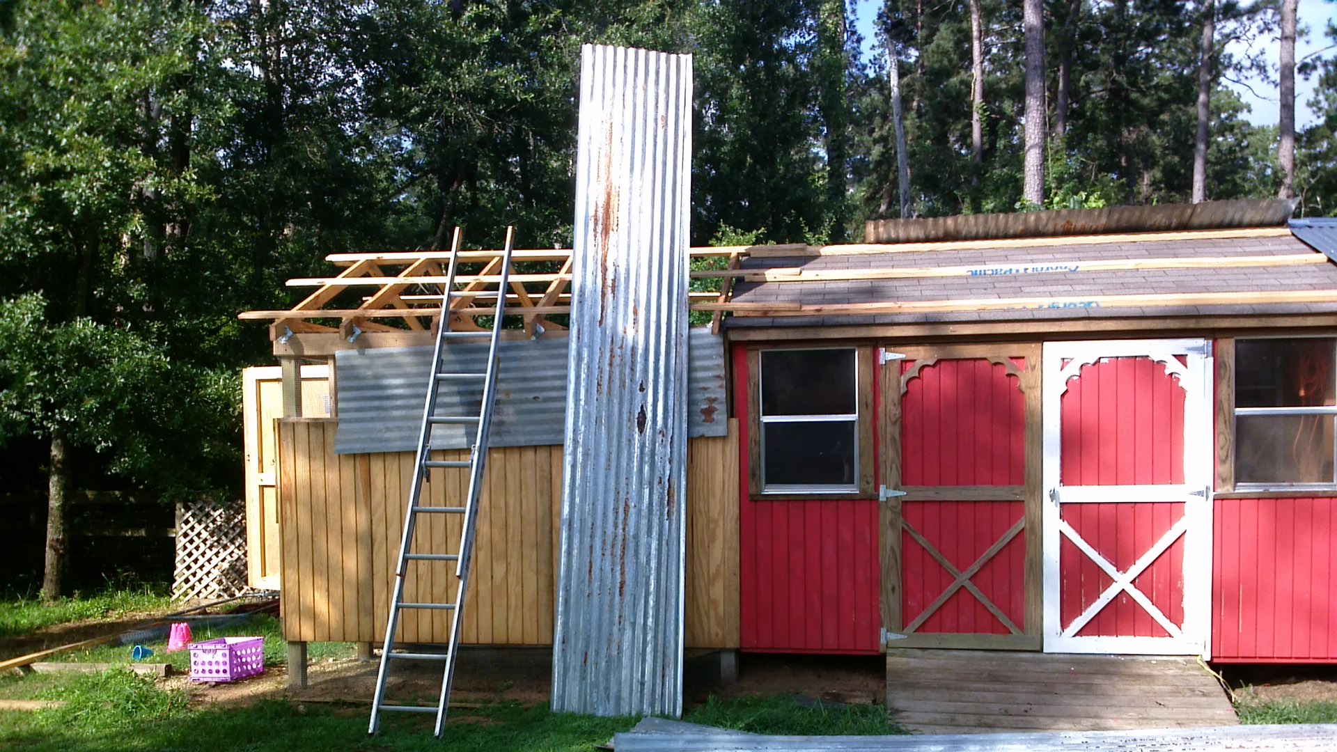 Coop/goat barn in progress