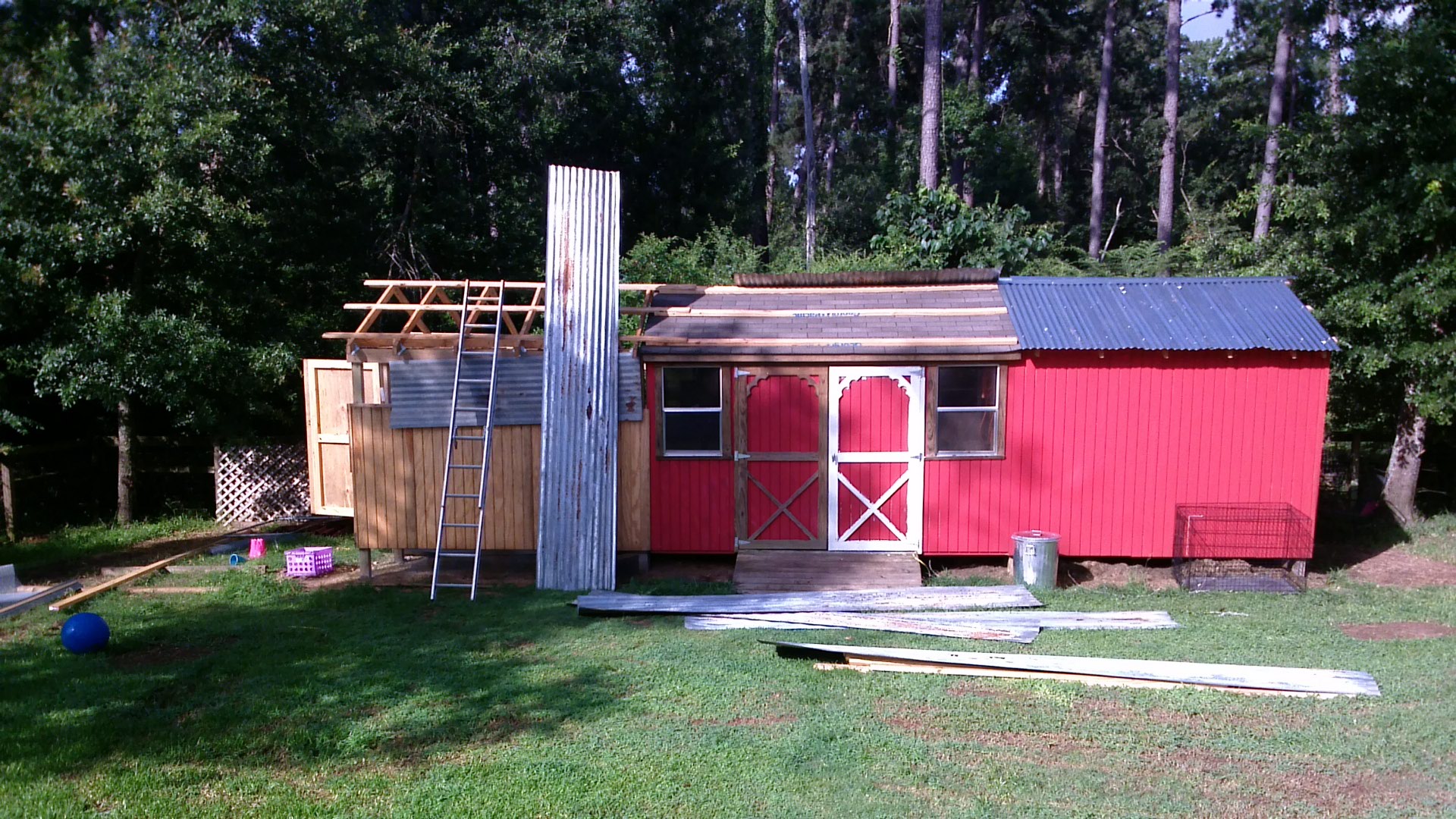 Coop/goat barn in progress