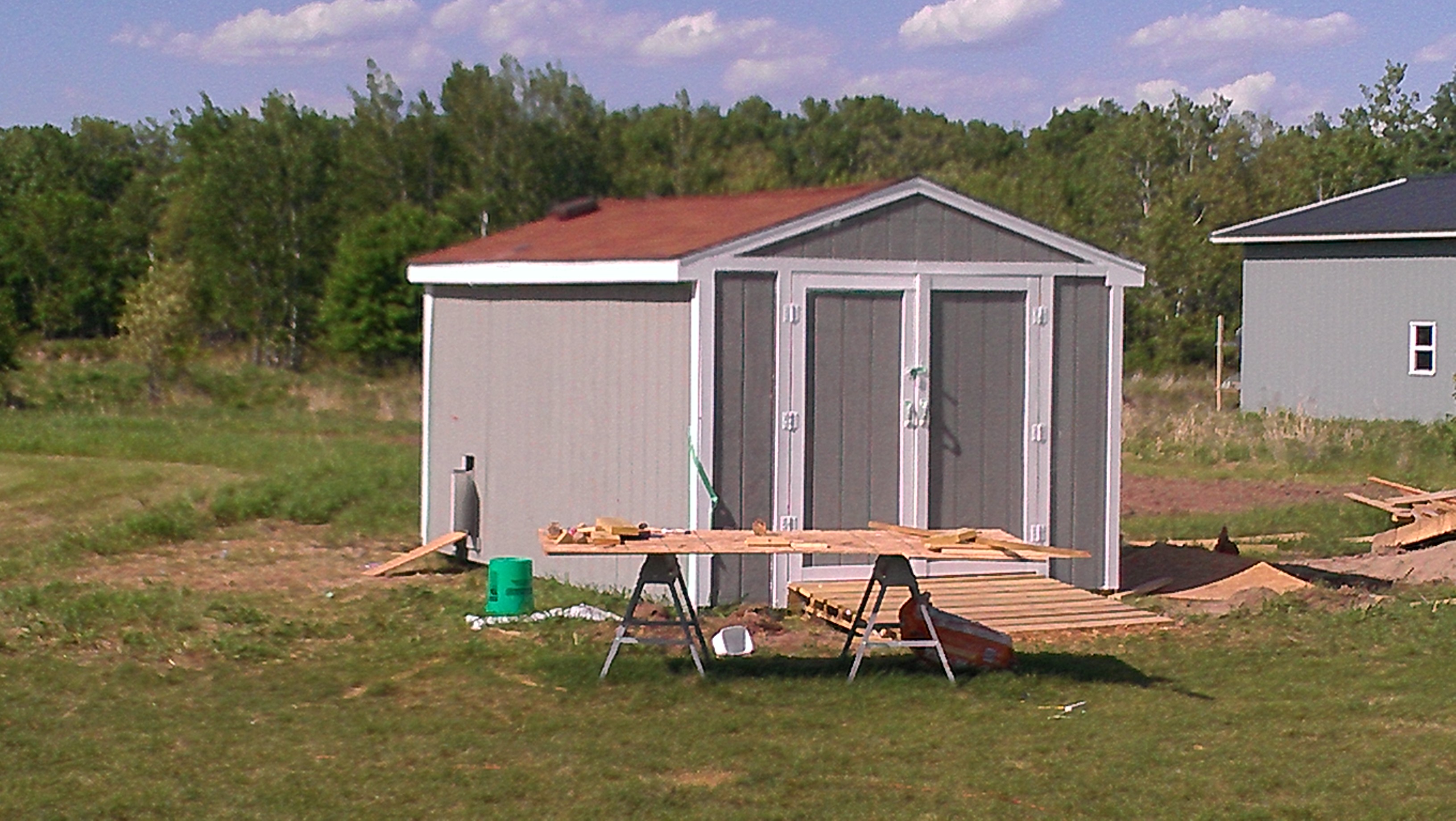 Coop in back of shed