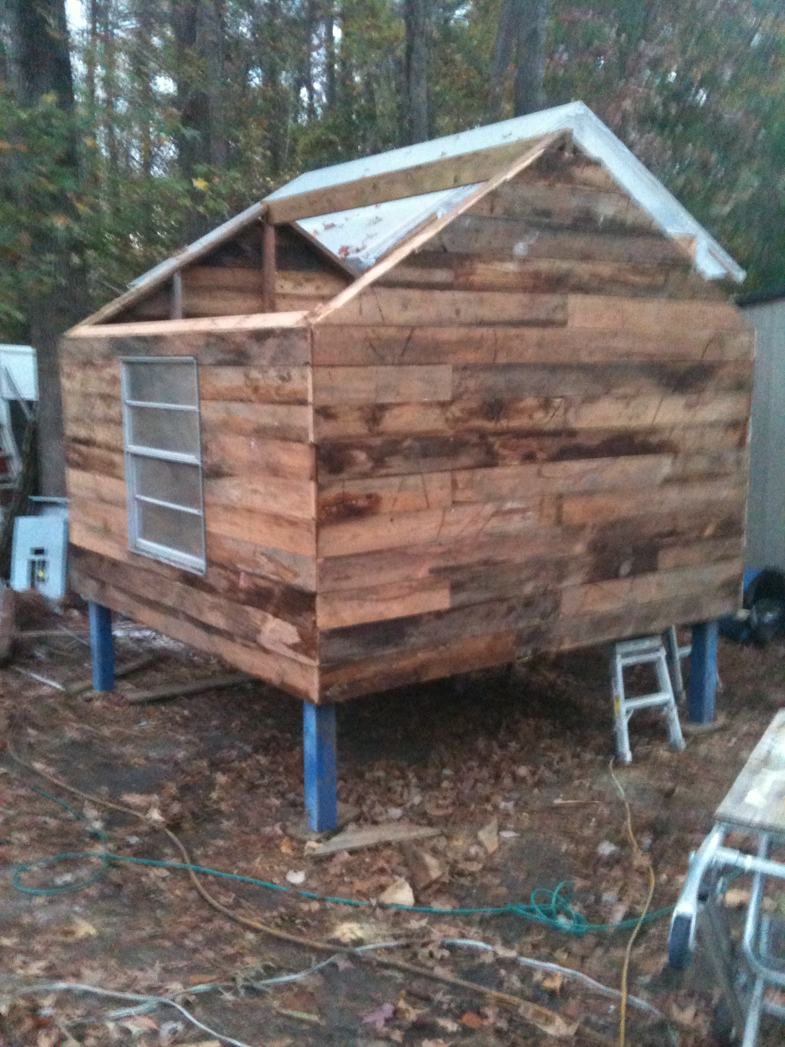 Coop on window side.