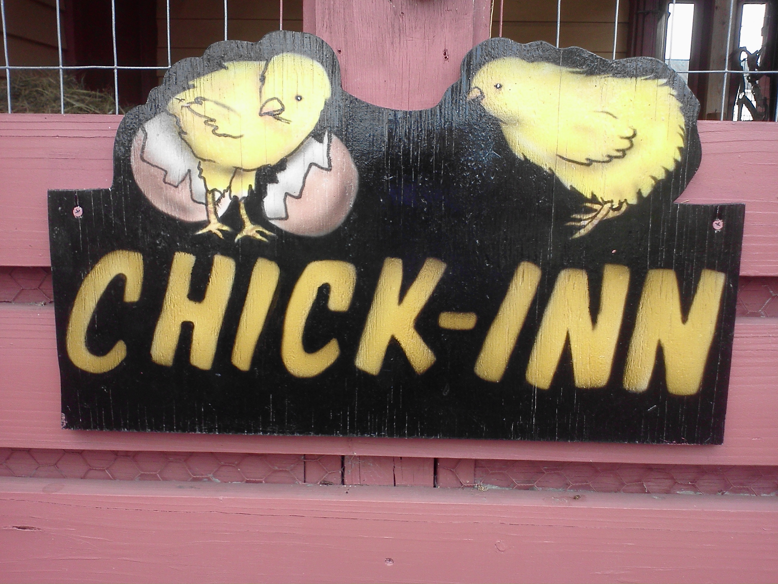 Coop where hens hatch their chicks.