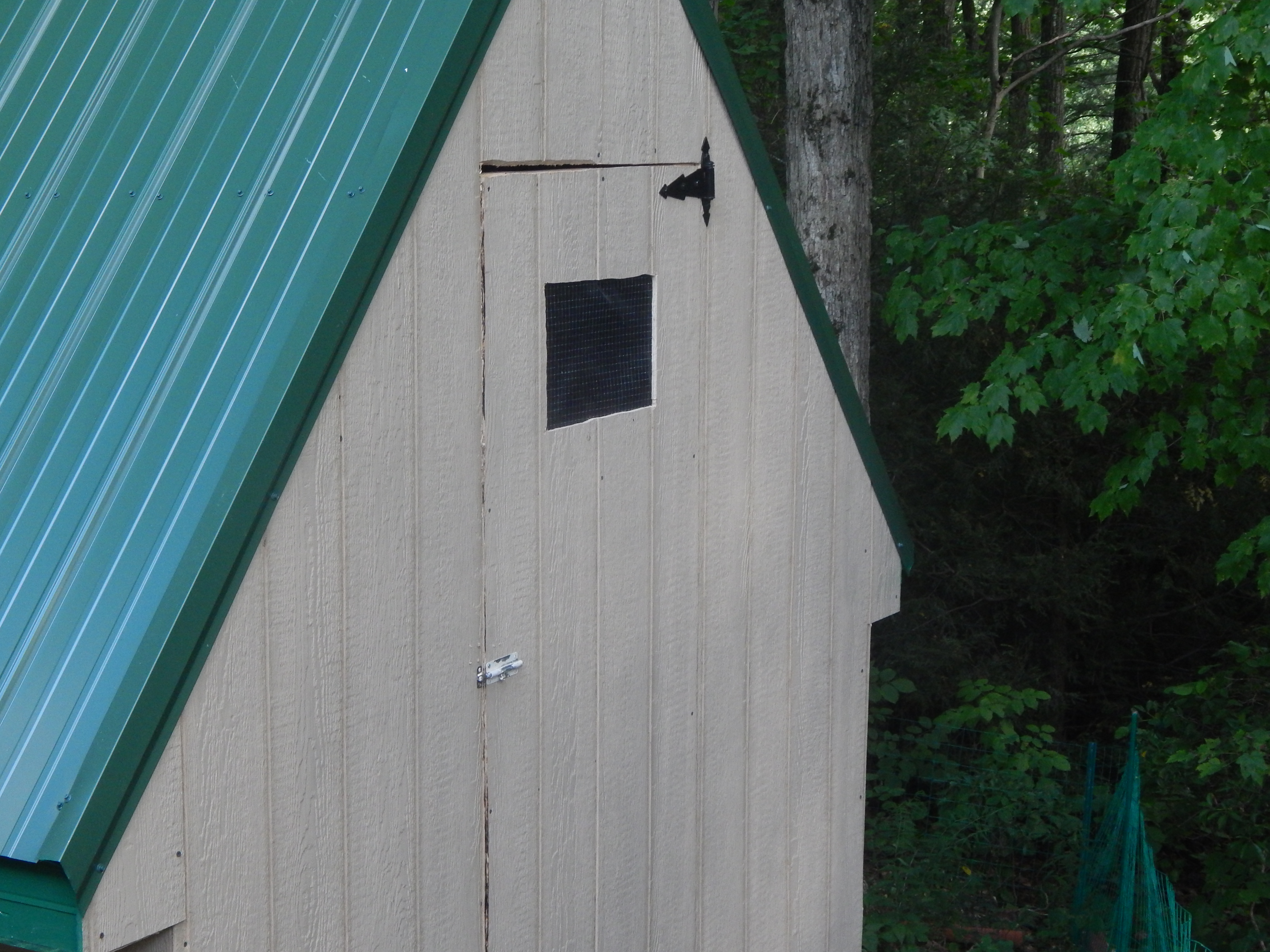 Cut a vent window out today mostly for the light and wouldn't you know it the temps are going to drop tonight. Going to throw a towel over it to block the cool breeze. The cut isn't perfectly straight, but after I trim it out you will never know!