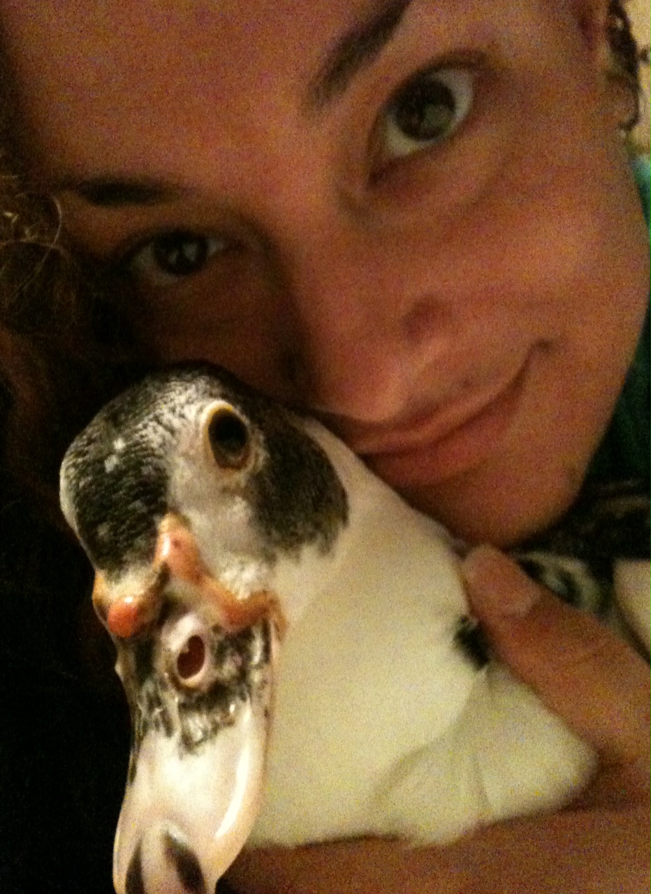 Daisy does her best "Myspace" pose