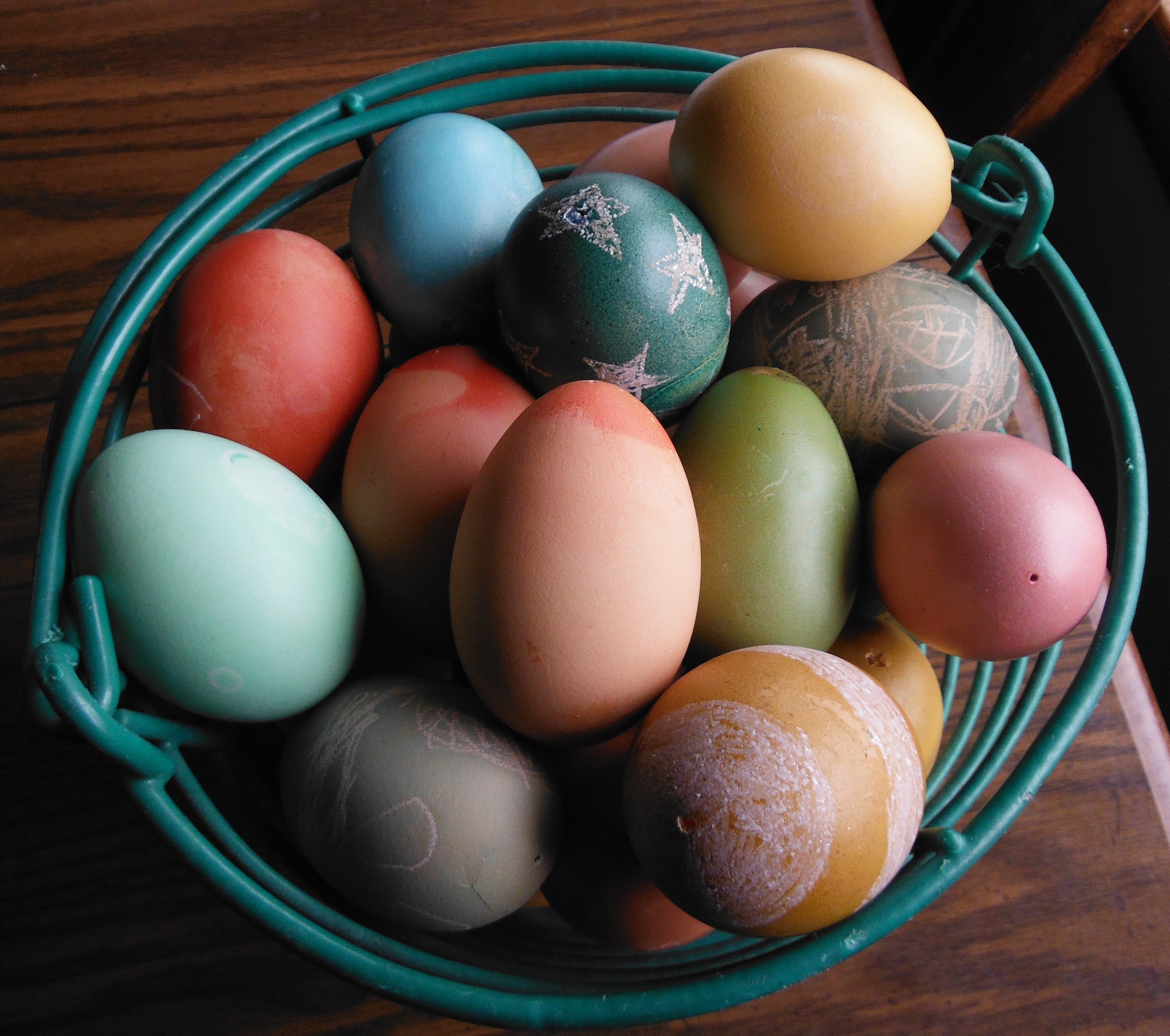 decorated brown eggs
