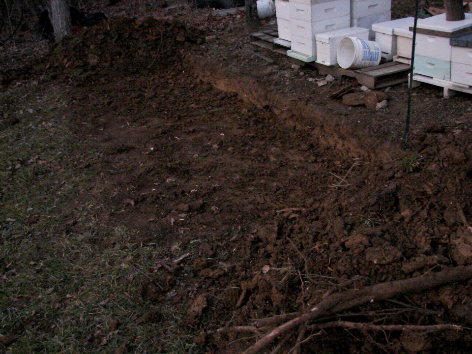 Digging the foundation.