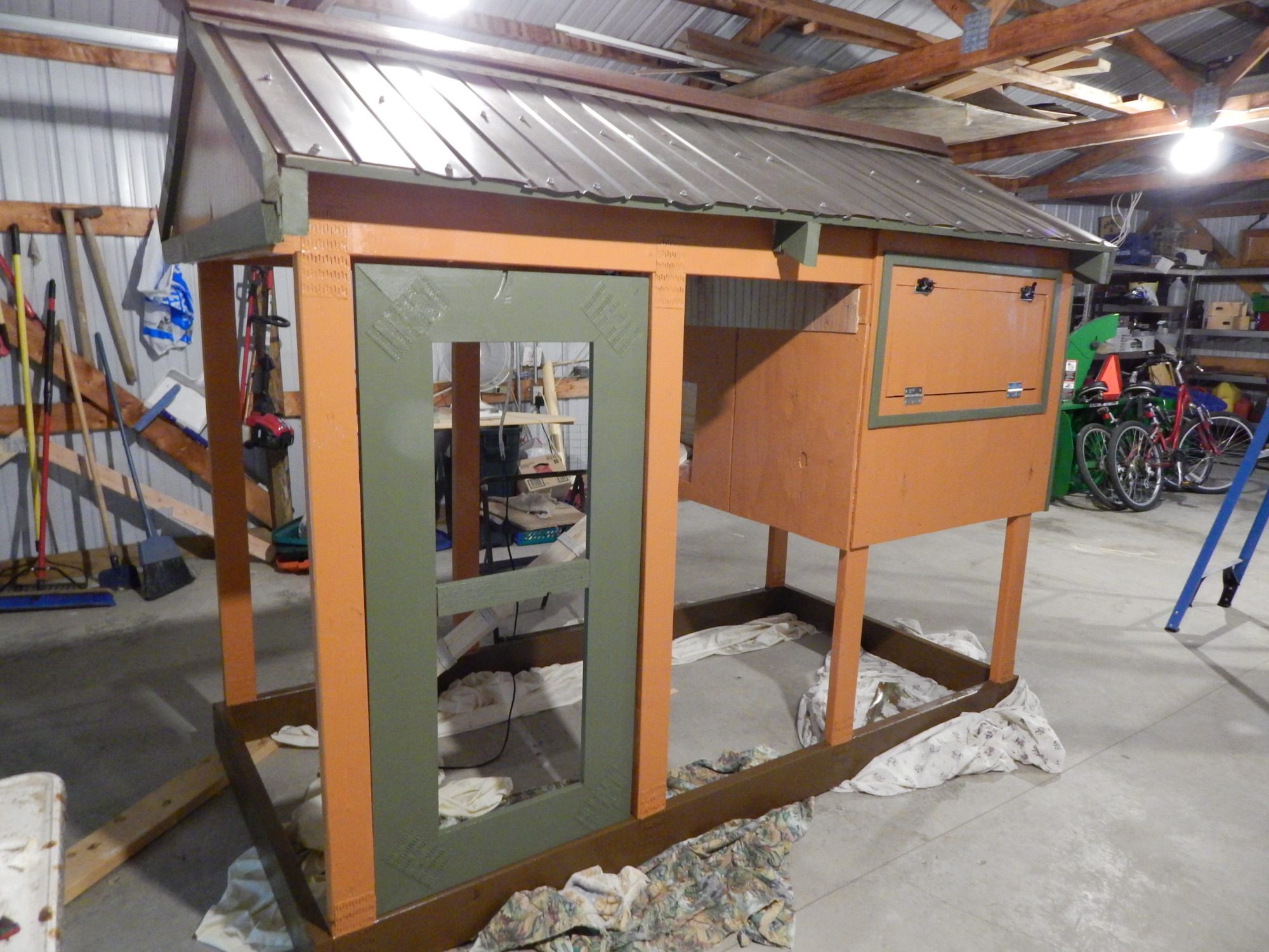 door is drying from a fresh coat of paint. waiting to dry for installation tomorrow