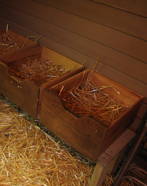 Drawers turned into nesting boxes!