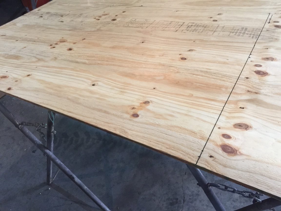 Drawing out the pattern.