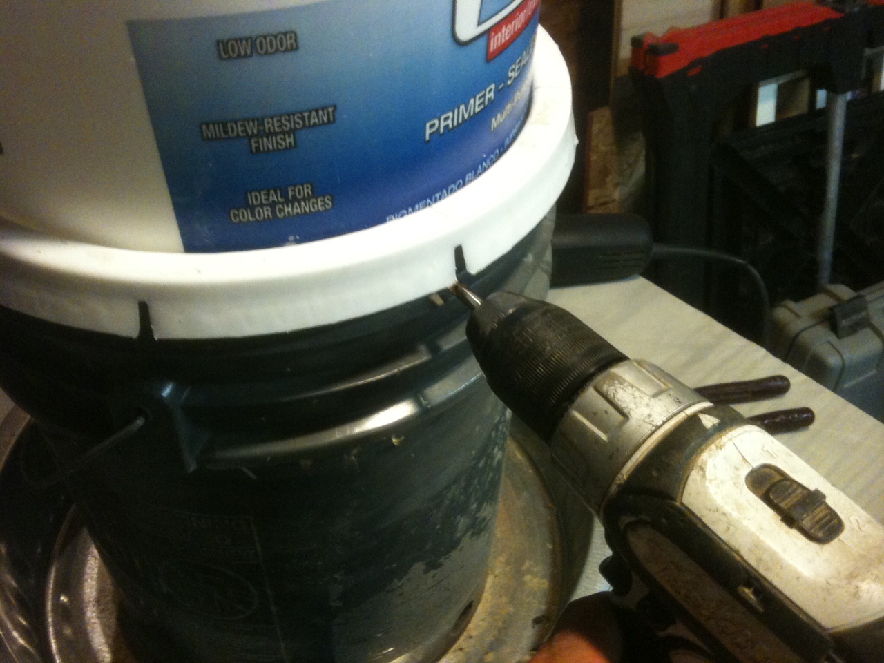 Drill 4 opposing holes