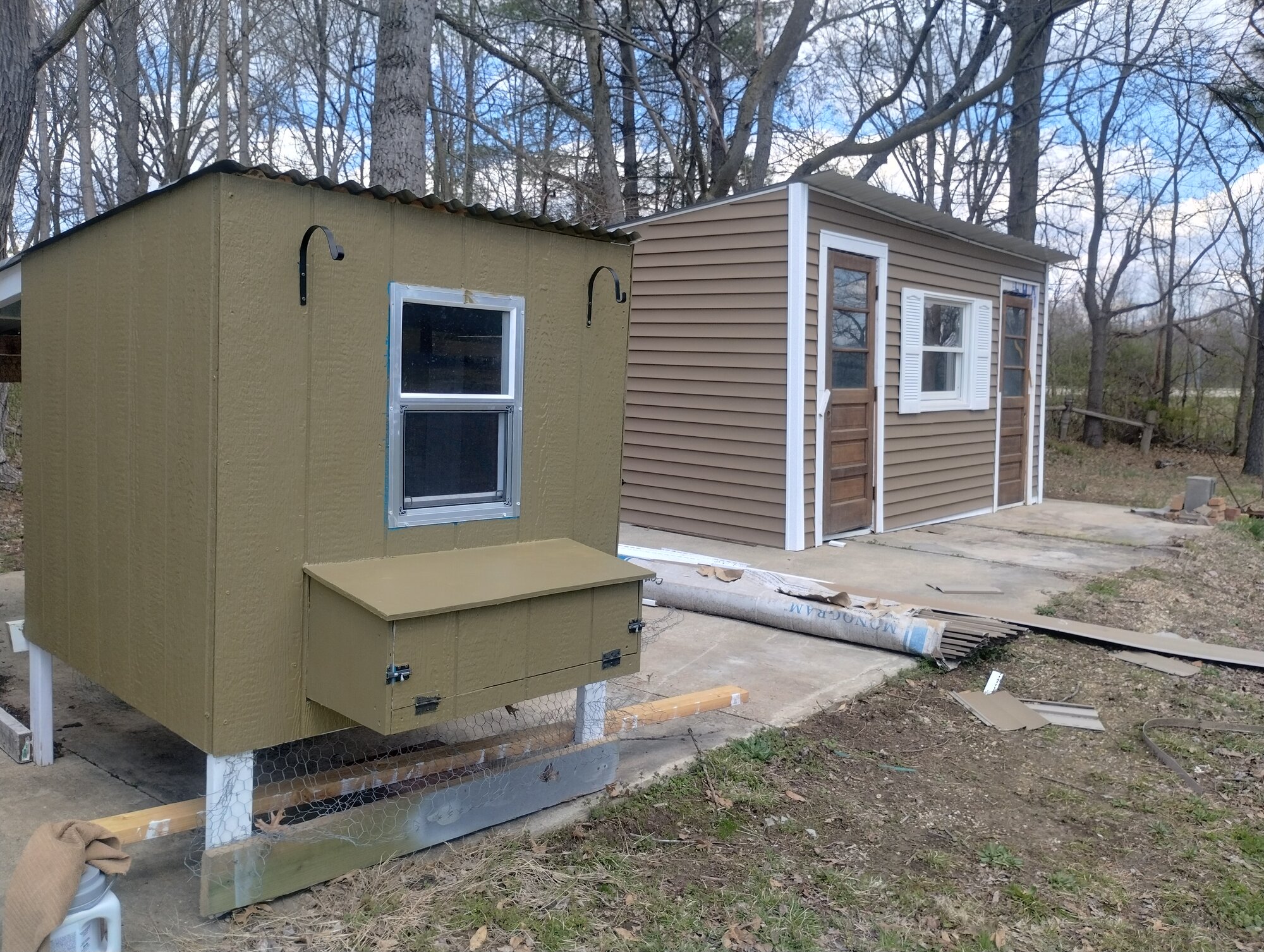 Duck House paint was supposed to match the coop.