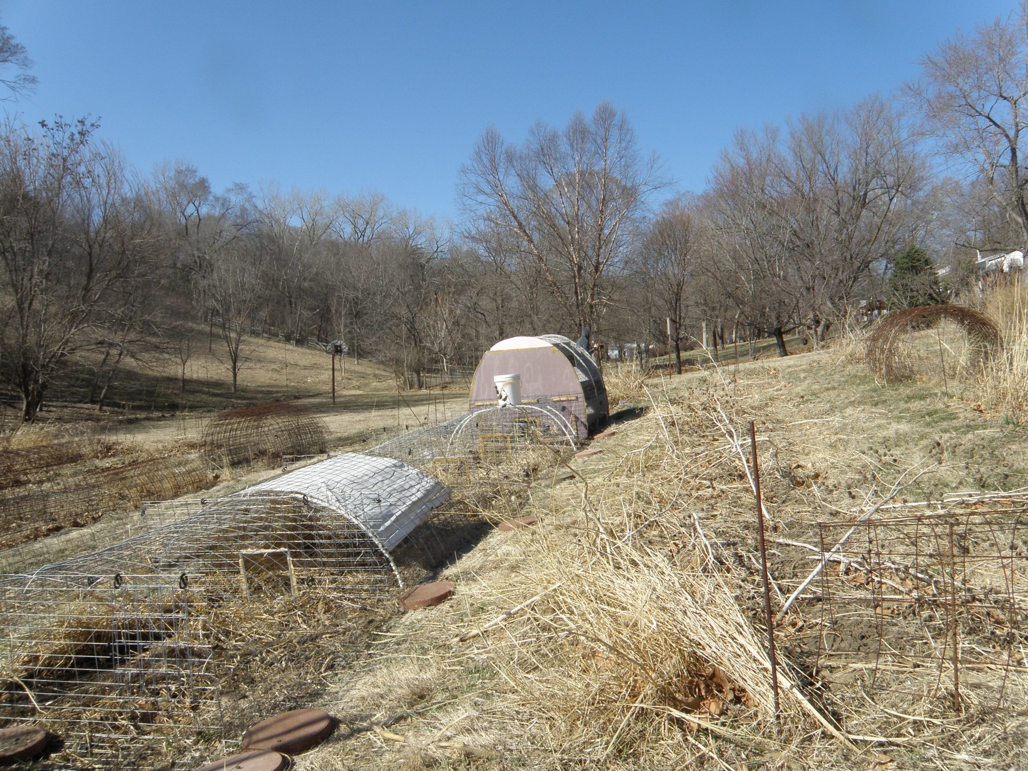 Earyl spring set up for garden bed prep