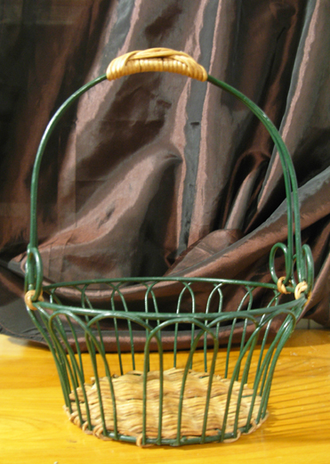Egg basket from the thrift store.