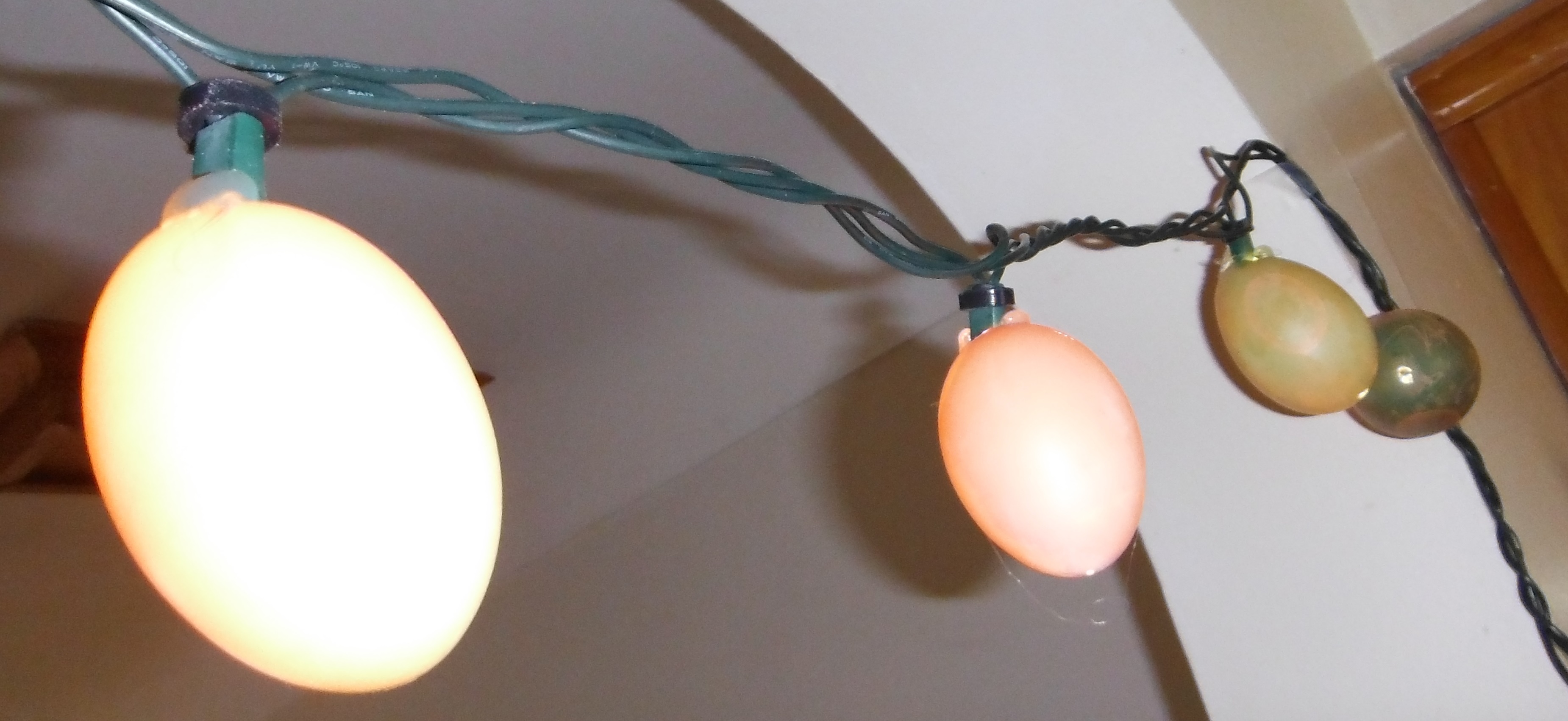 egg lights, homemade