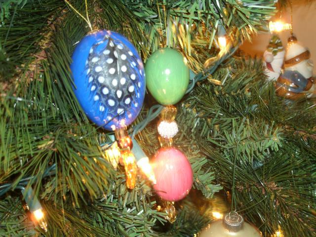 egg ornaments.