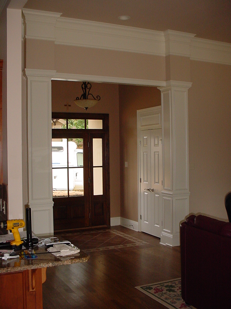 Entryway trim.