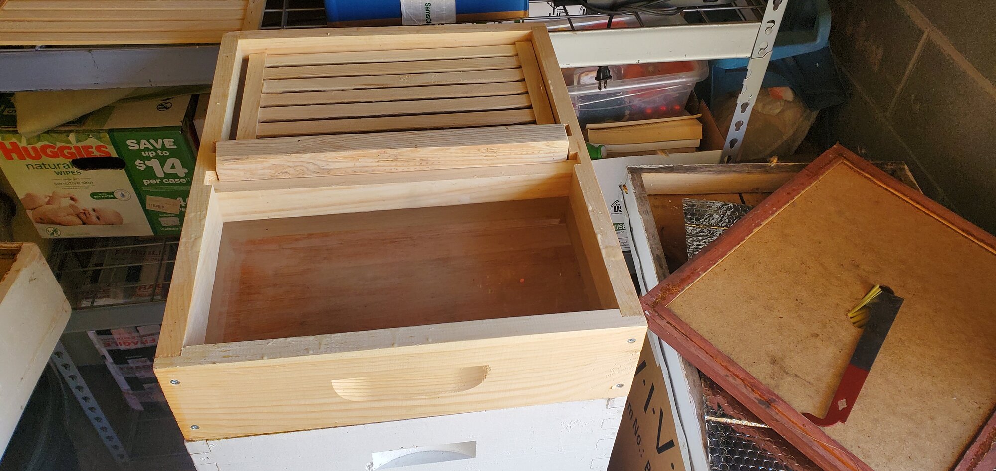 Feeder frame partially filled