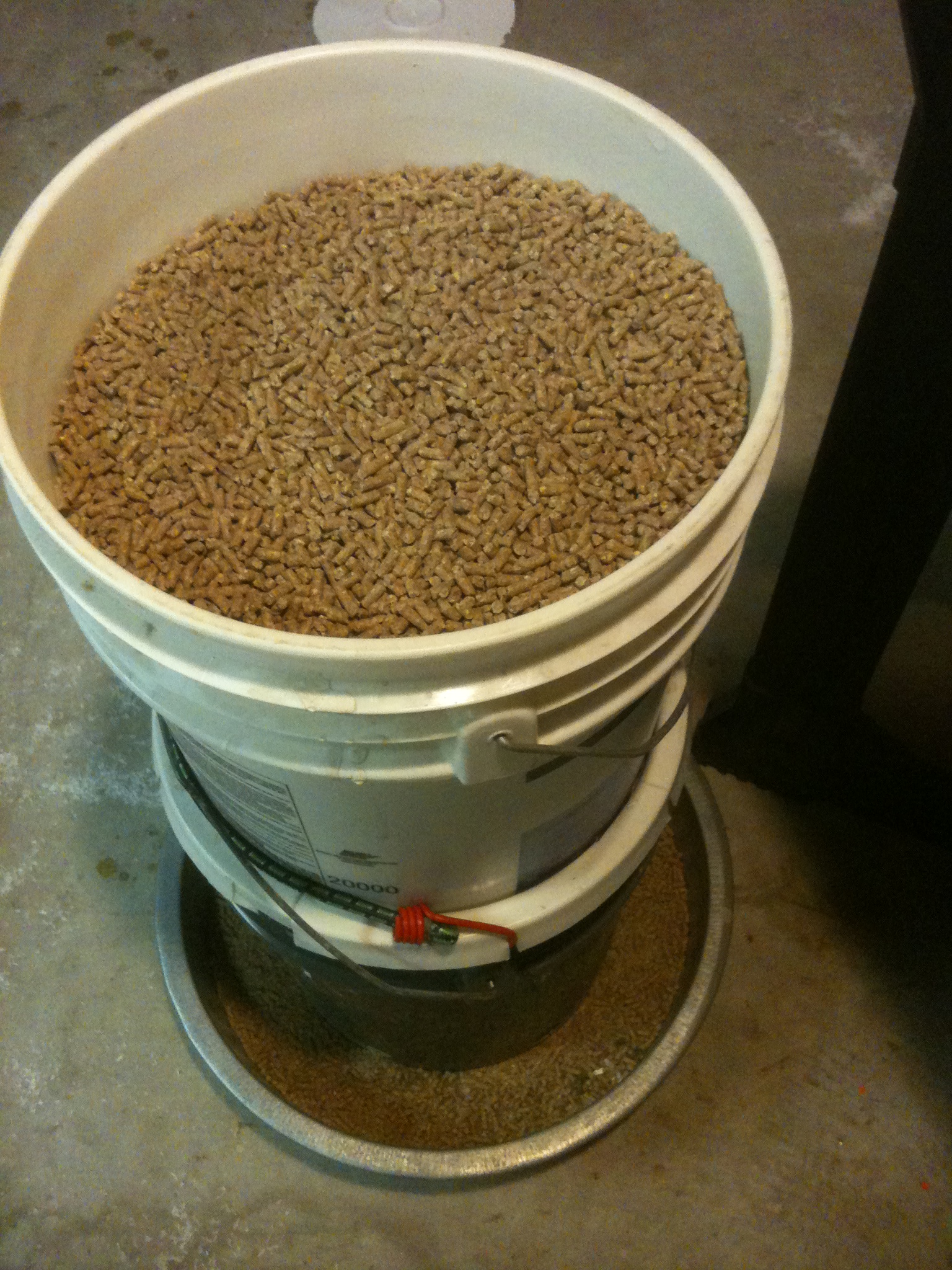 fill with 65# feed