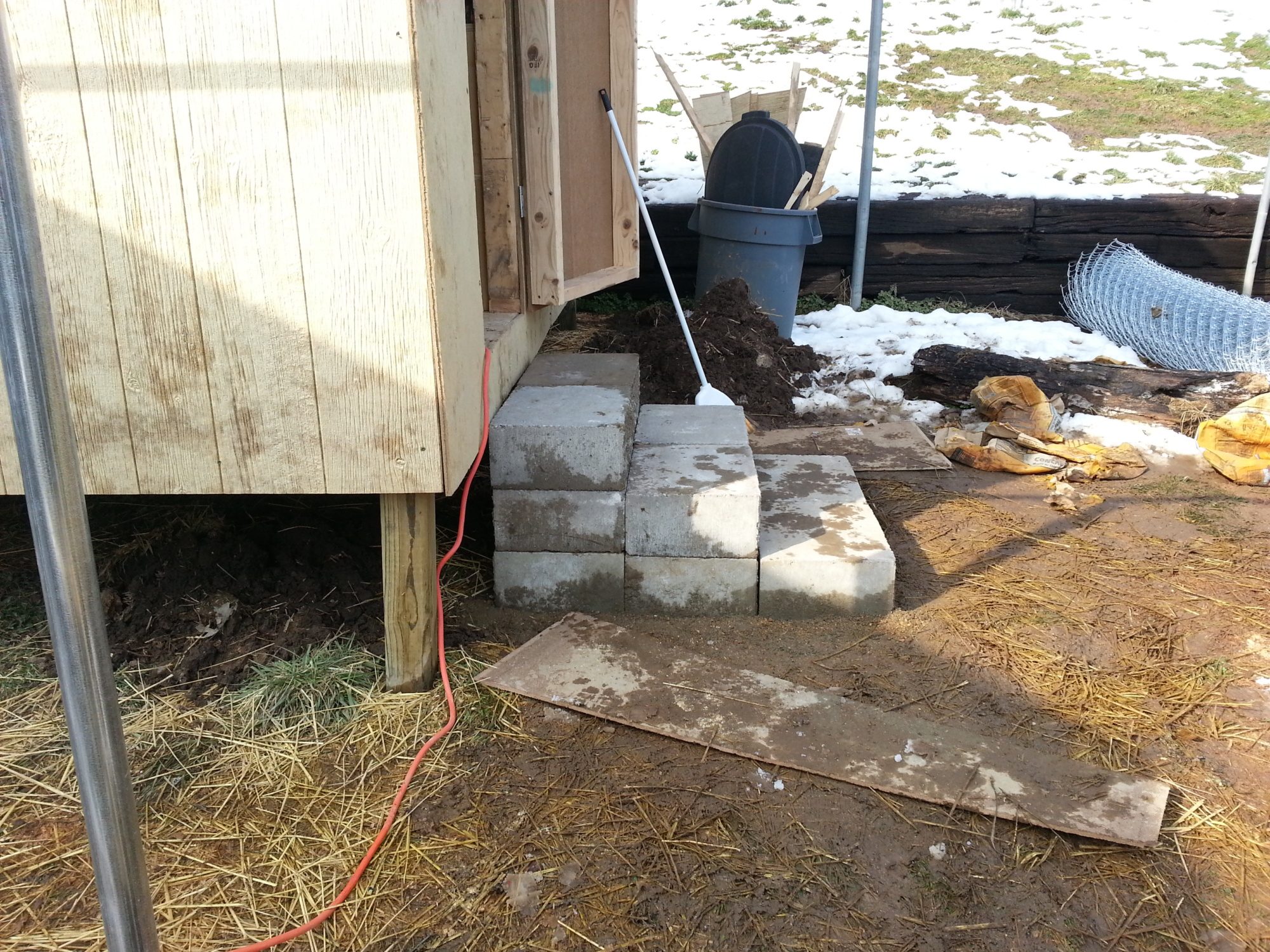 Finished steps used landscaping block glue to hold together.