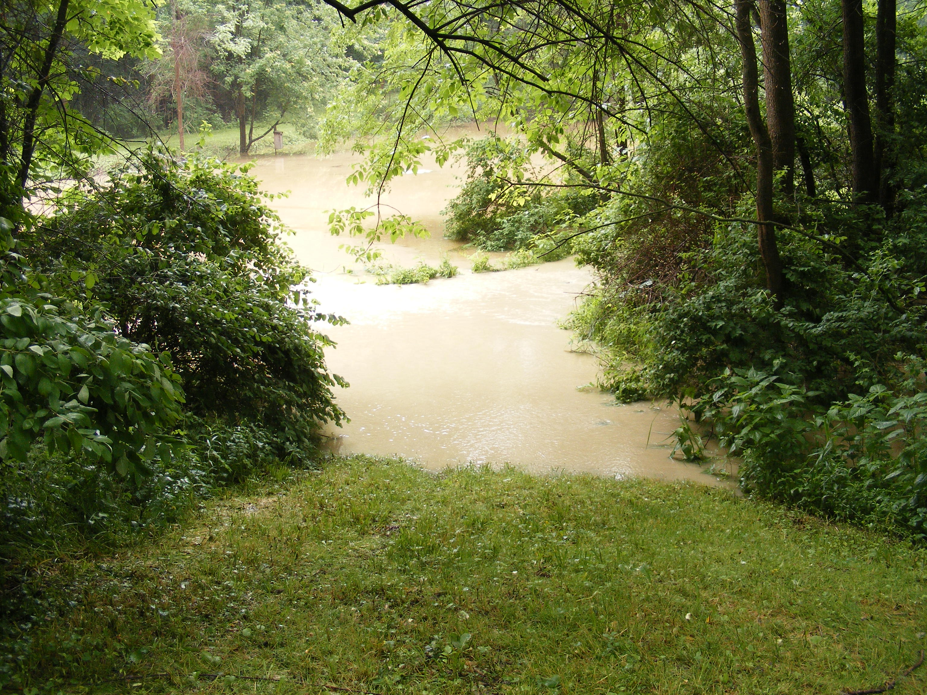 flooding on 6/15/15. looking down to Rugaber pond