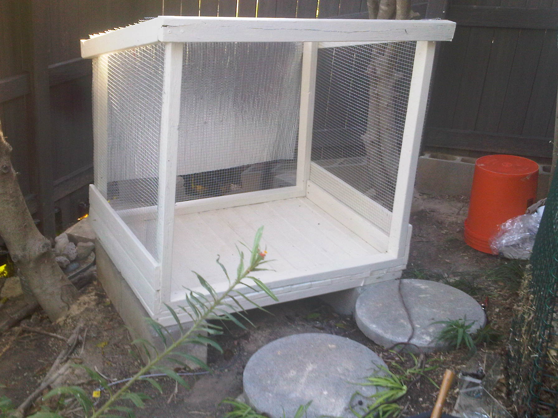 frame done. added hardware cloth to both sides and back. Also put insulation on back