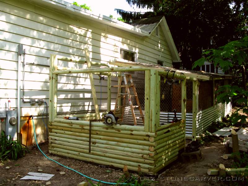 Framing for the roof. I want something that will require minimal maintenance and will provide protection from predators for at least 10 to 15 years.