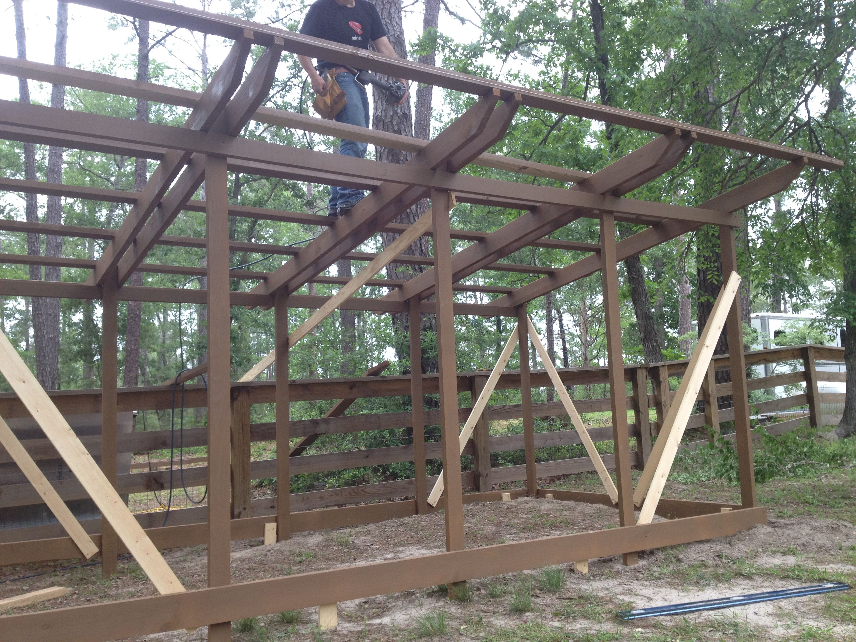 Framing it up, with supports.