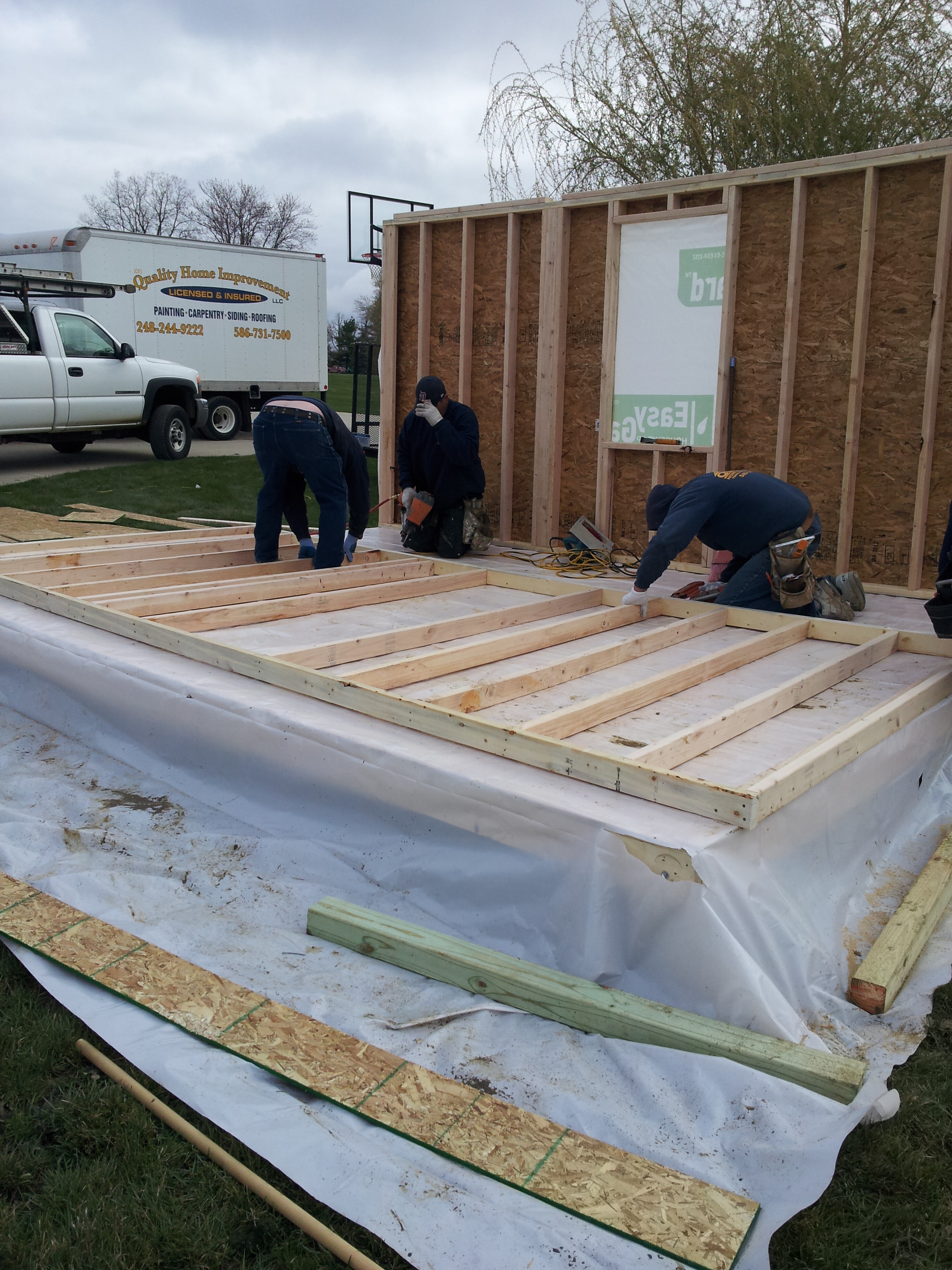 Framing second wall