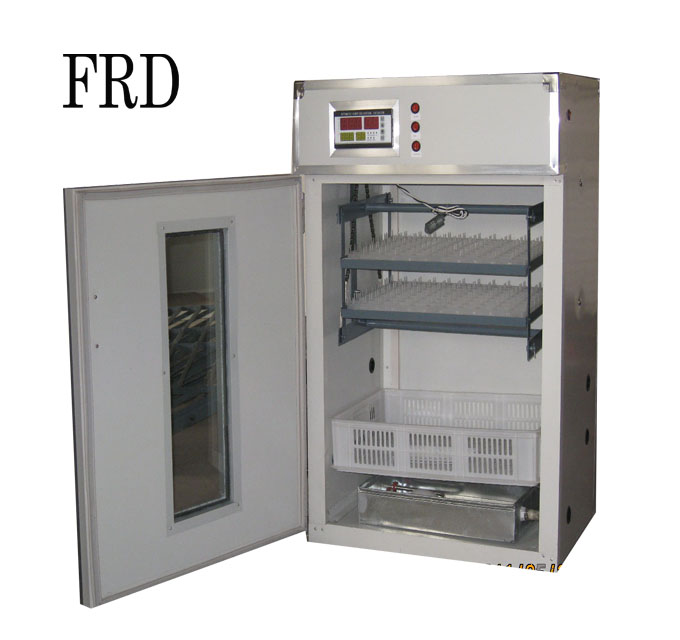 FRD-8( Advanced fully-automatic egg incubator)

Egg capacity: 264pcs

Service voltage: 220V/50hz

Heater power: 120W

Unit Size: 0.7*0.5*1.0(m)

 

 Technical Parameters:

Temperature display range 5— 50°C

Hatching rate ≥ 95%

Temperature measurement accuracy ± 0.1°C

Temperature control accuracy ≤ ± 0.1°C

Humidity display range 0— 99%RH

Humidity precision control ± 5%RH