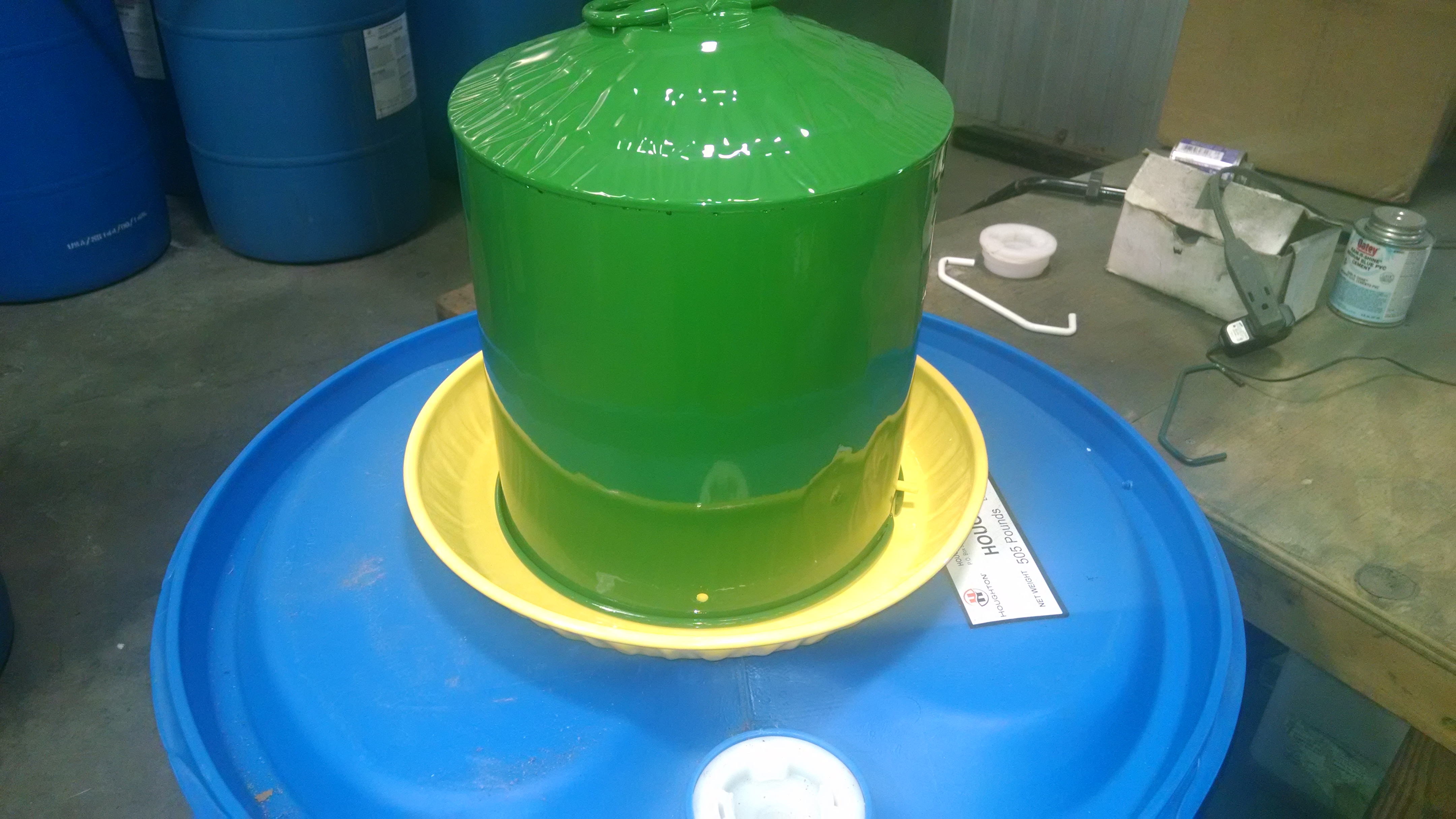 Freshly powder coated