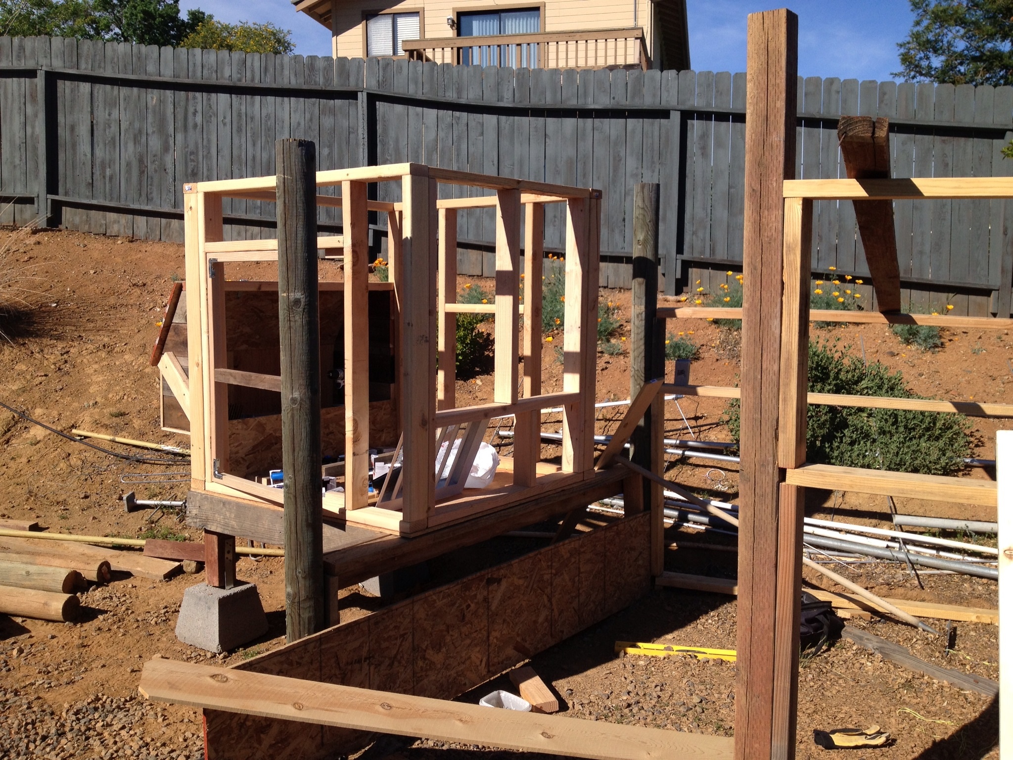 From the front...siding going on...