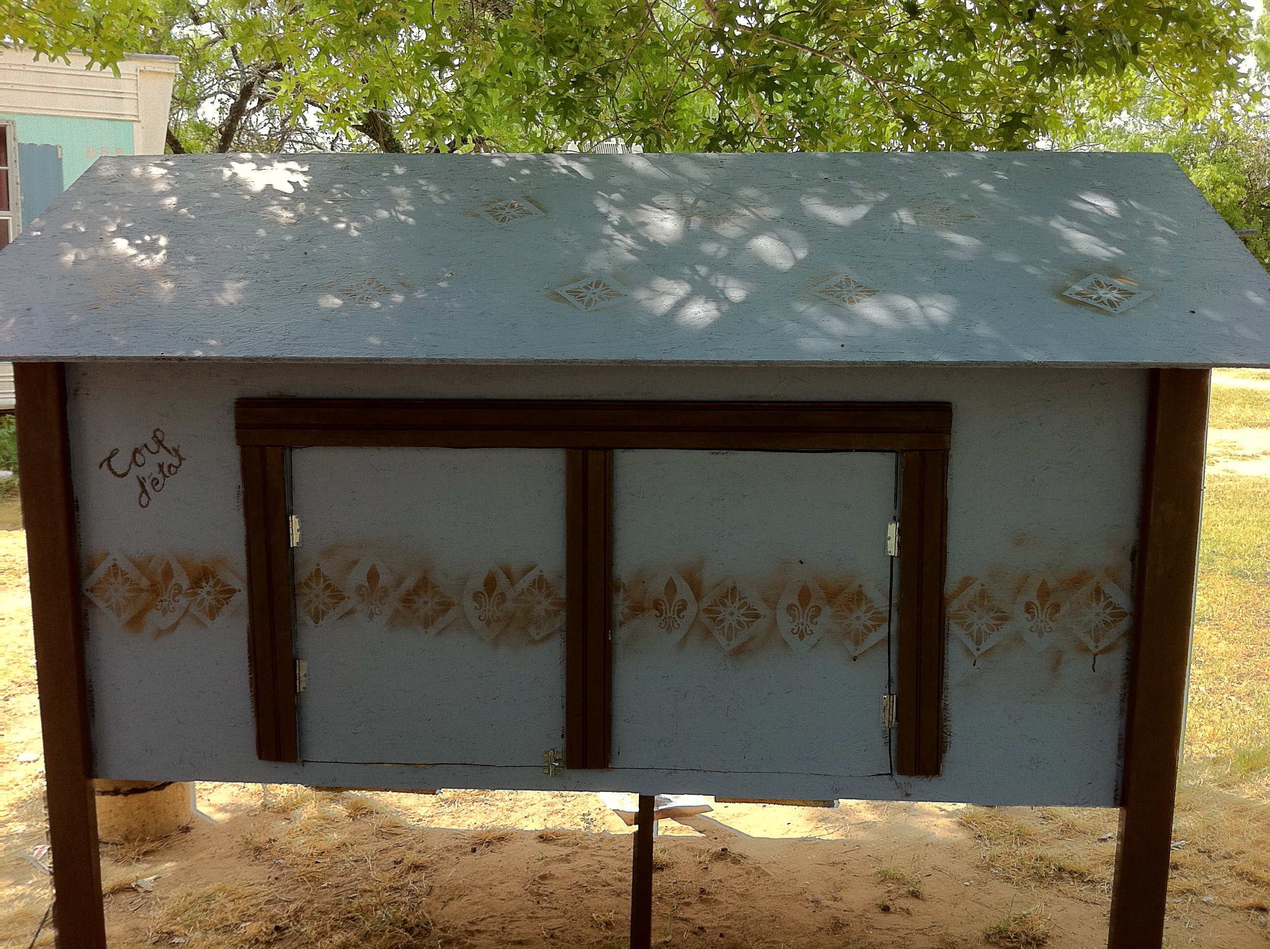 Front doors.