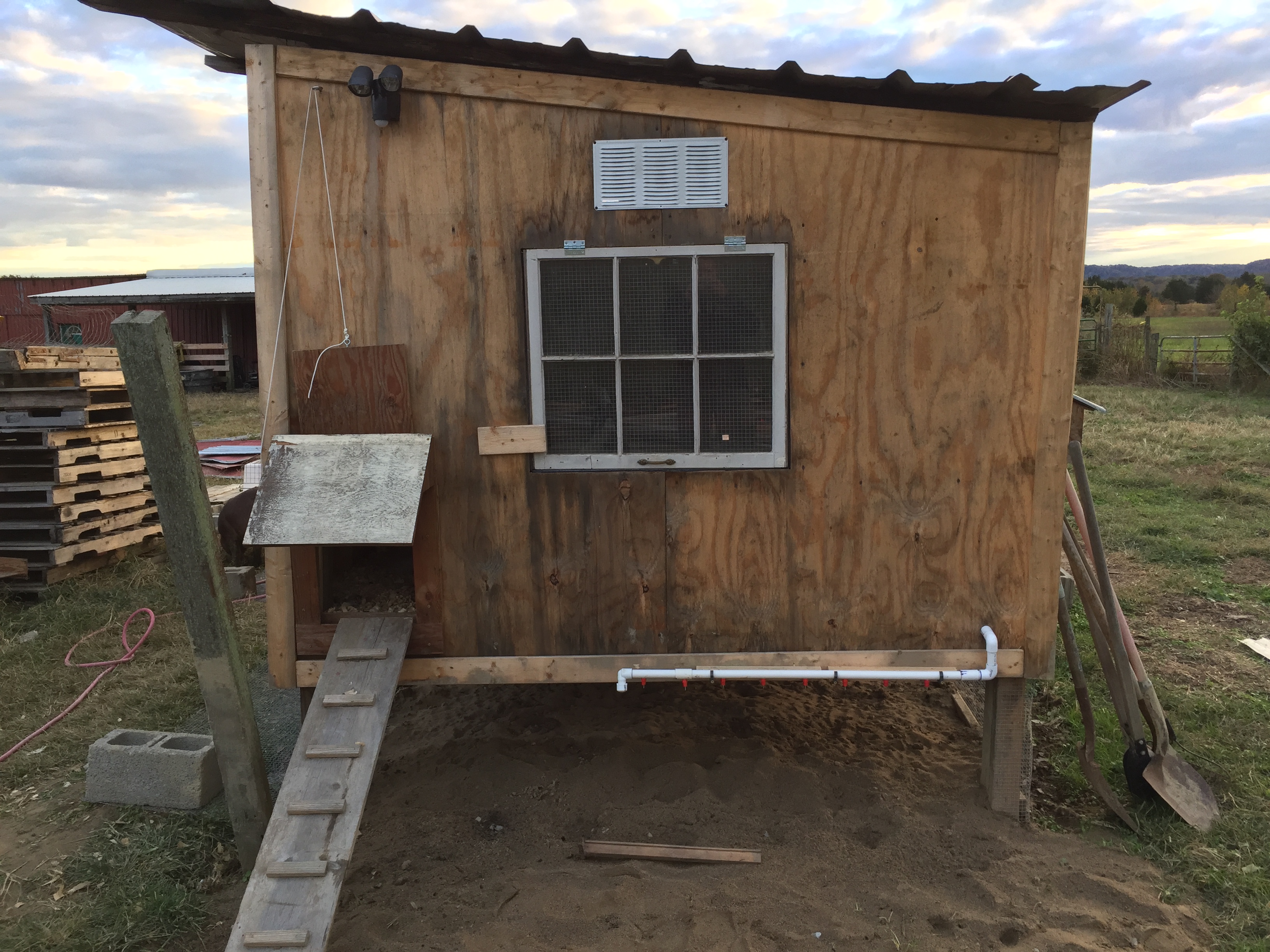 Front end of coop exterior. Coming along slowly....