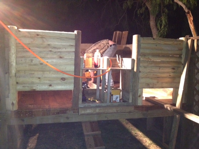 Front of the coop inside the run
