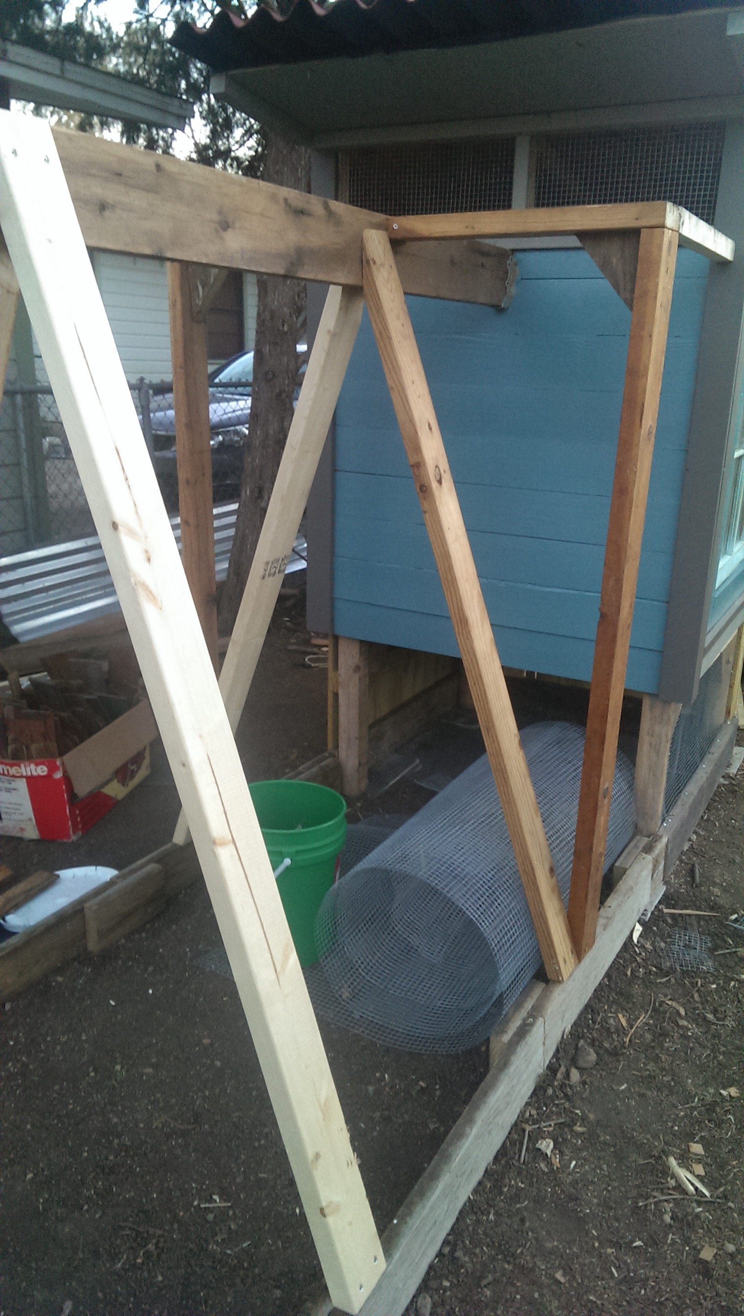 Front side of the frame for the run