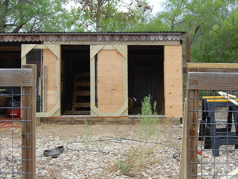 Front view with doors open.