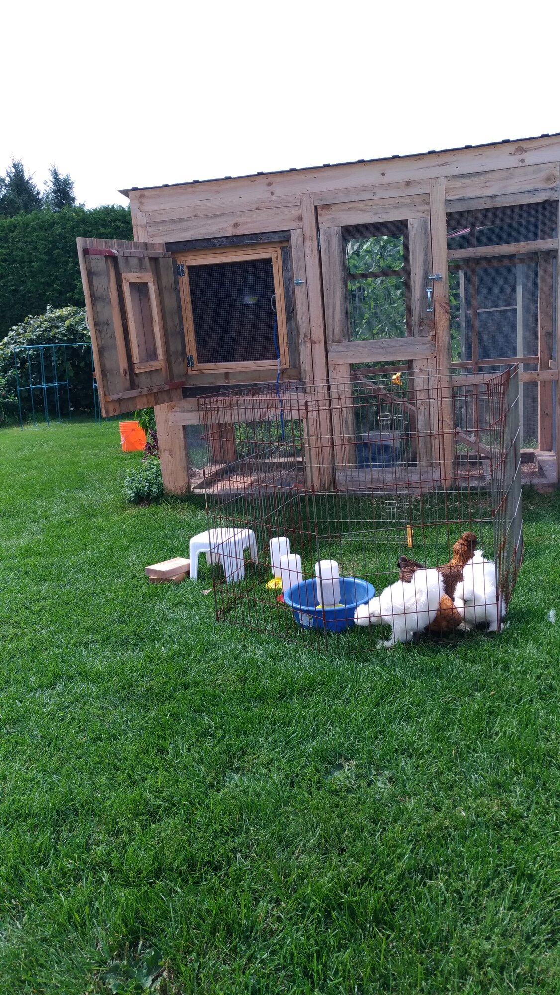 Front view with play yard