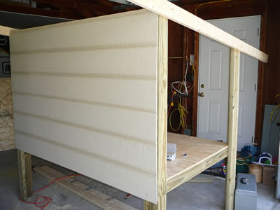 Front wall after mounting