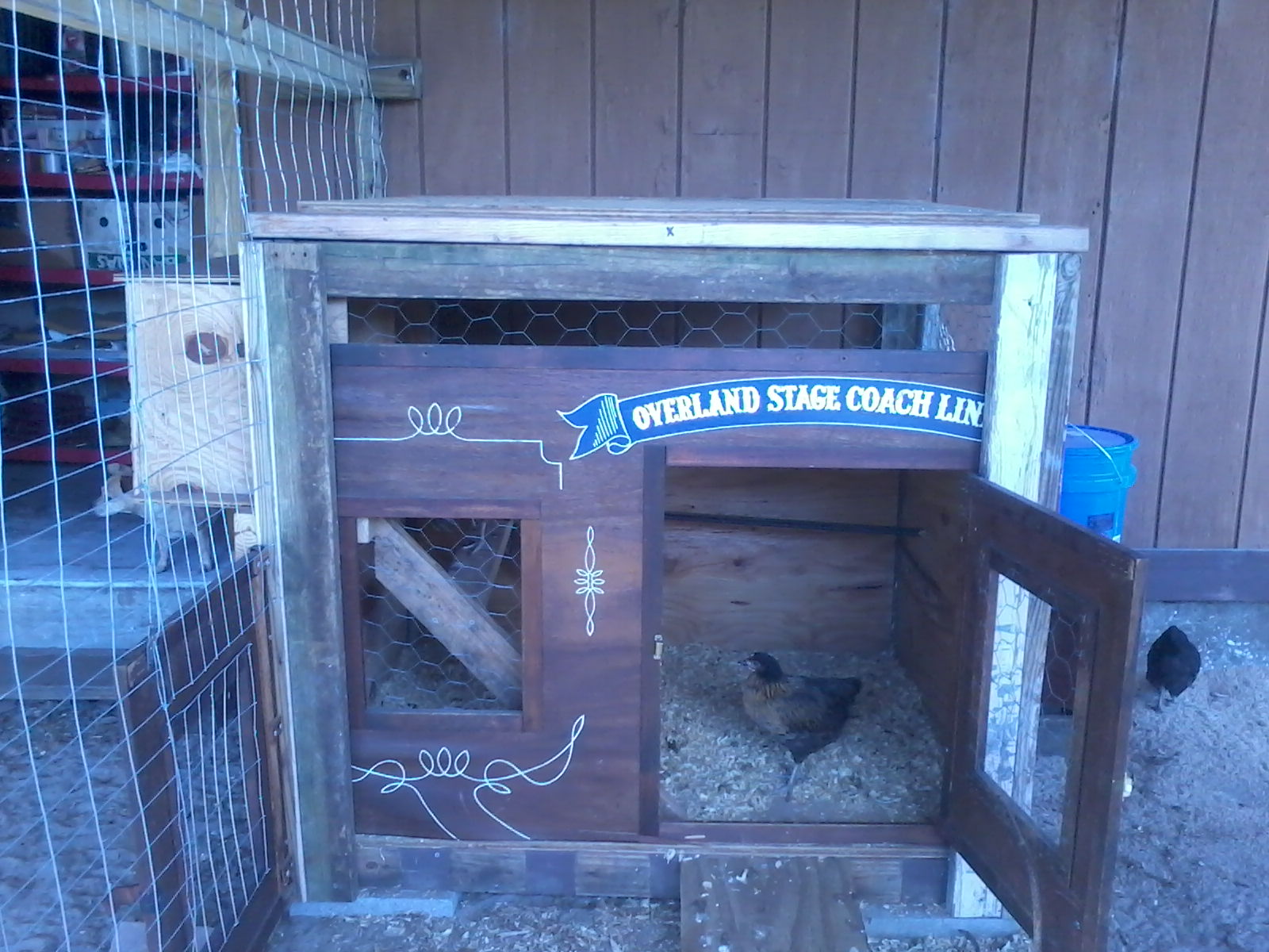 Front wall came from a stagecoach bunkbed my grandsons outgrew