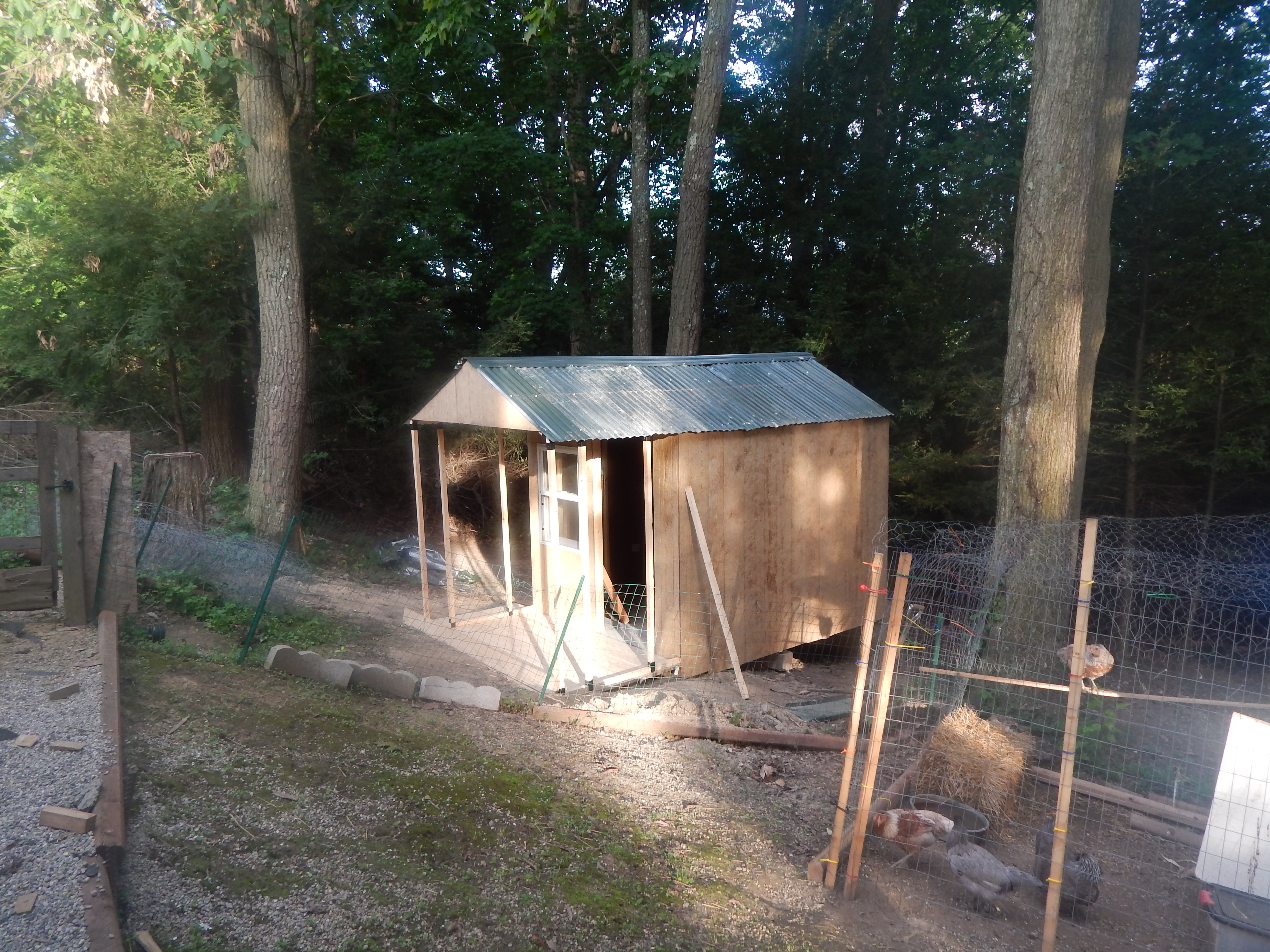 Front window in and ready to frame out for door.