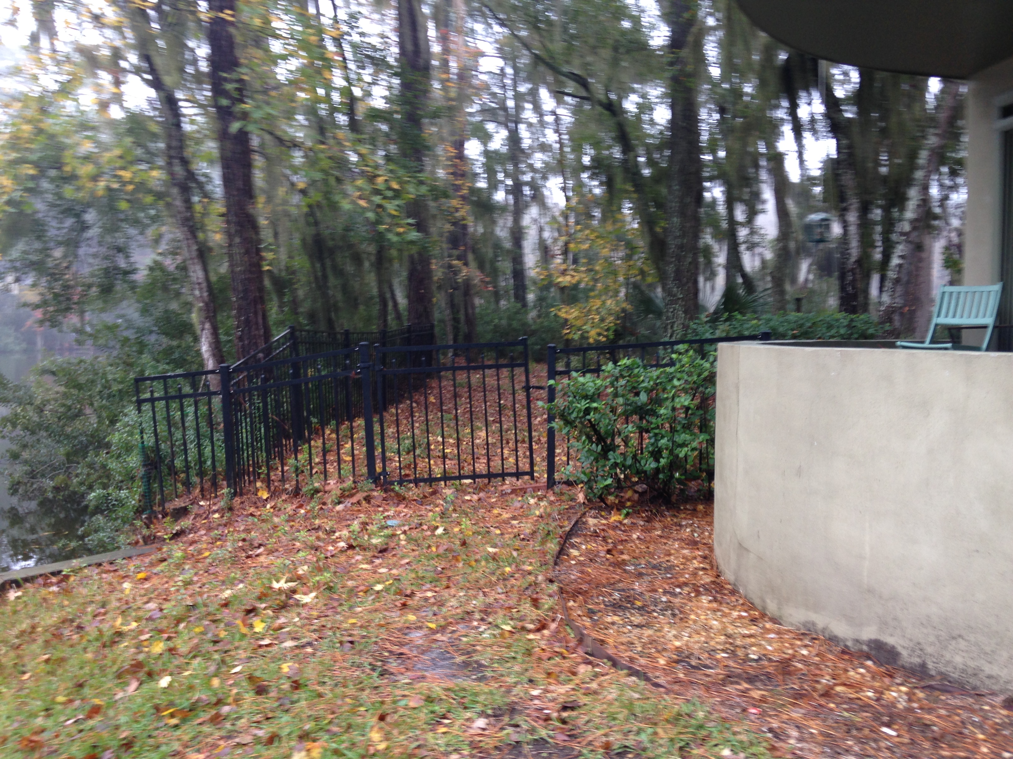gate before delivery of shed/coop #2