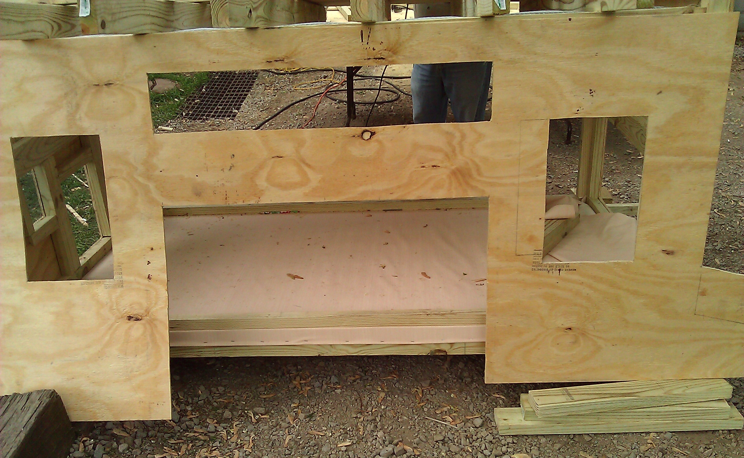getting ready to mark the cuts to fit the front on